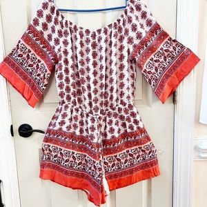 NWOT New York& Company cotton summer romper medium